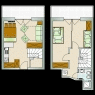 Arabba - Marmolada - Residencia Campolongo . Arabba - Apartamento  2 piezas 4 /7 personas (45m ²): 